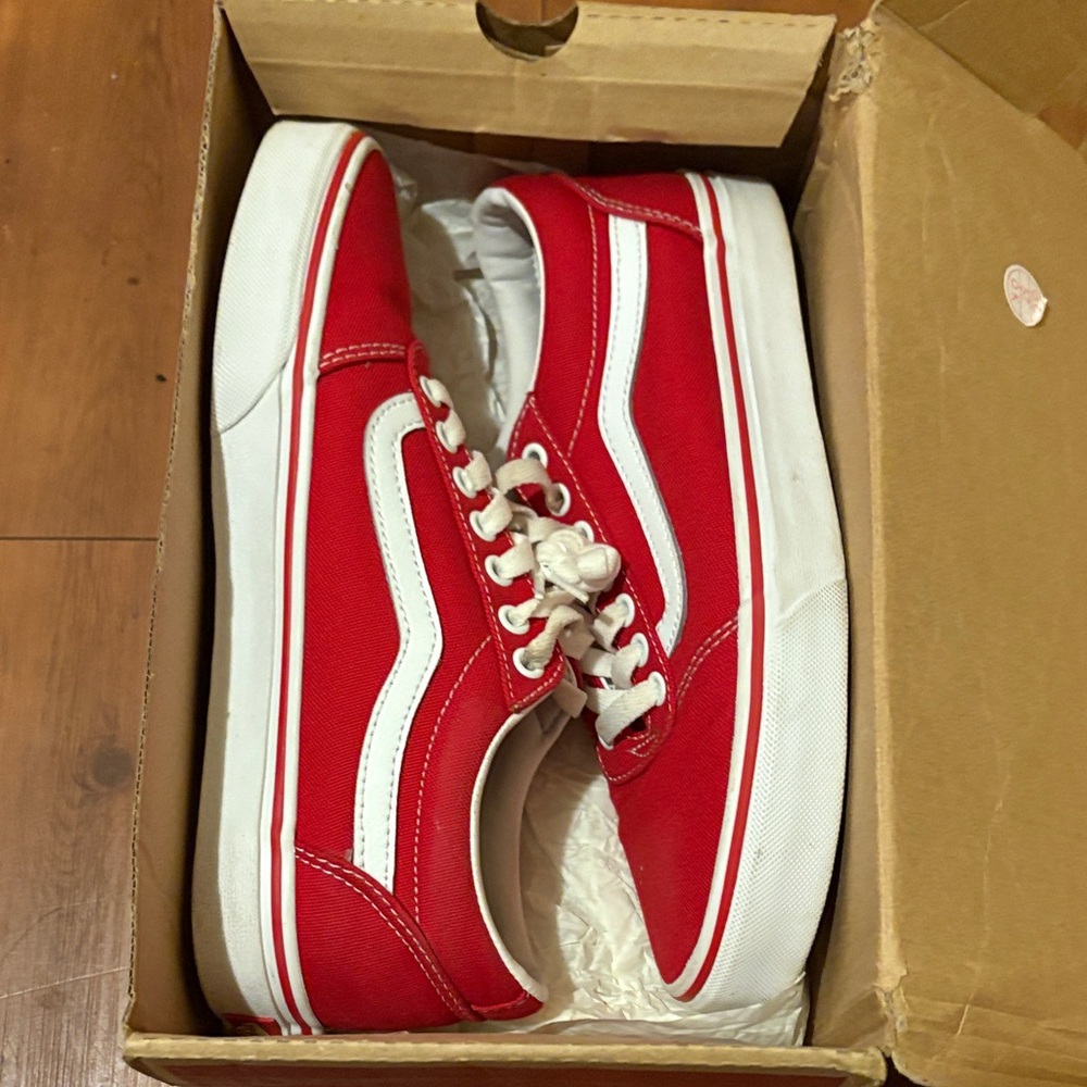 Vans Red and White Shoe Box